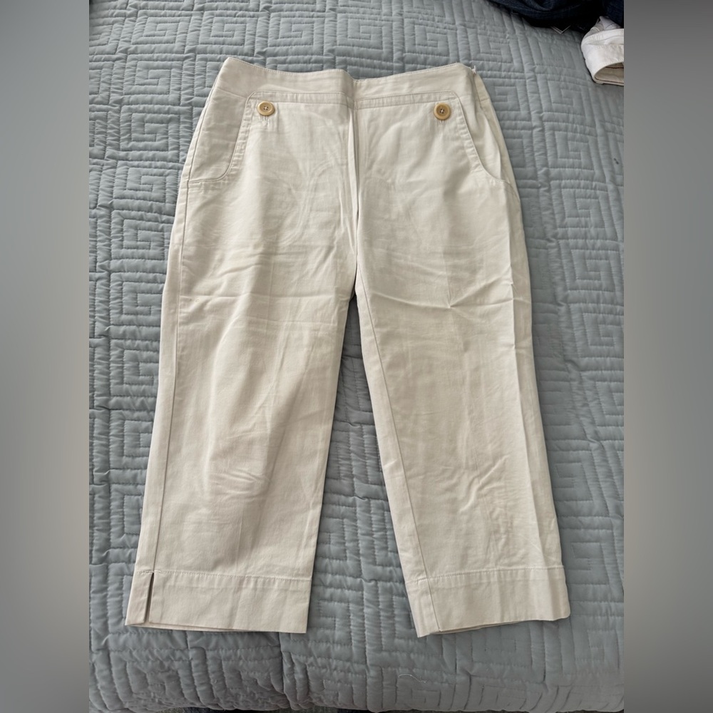 Talbots Light Beige Cropped Pants